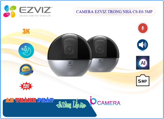 Lắp đặt camera CS-E6 5MP Camera Wifi Ezviz