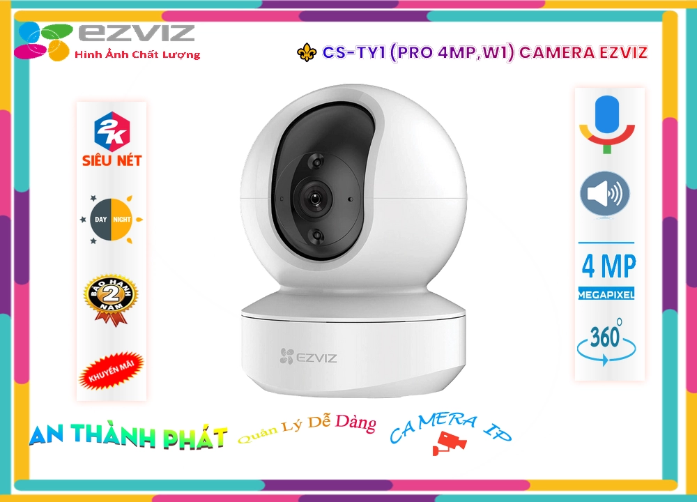 ✪ CS-TY1 (Pro 4MP-W1) Camera Chính Hãng Wifi Ezviz,thông số CS-TY1 (Pro 4MP,W1), Wifi CS-TY1 (Pro 4MP,W1) Giá rẻ,CS TY1