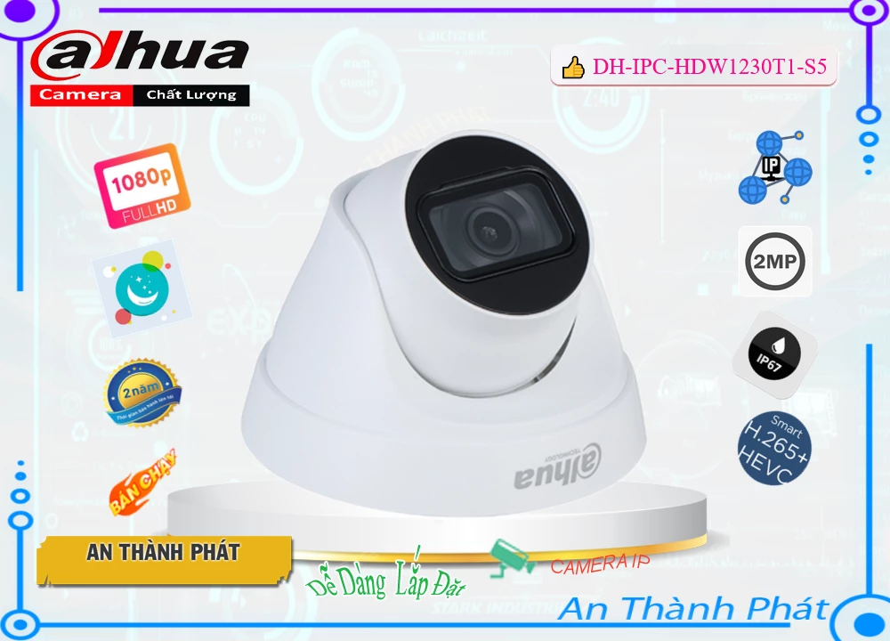 Camera Dahua DH-IPC-HDW1230T1-S5,thông số DH-IPC-HDW1230T1-S5,DH IPC HDW1230T1 S5,Chất Lượng