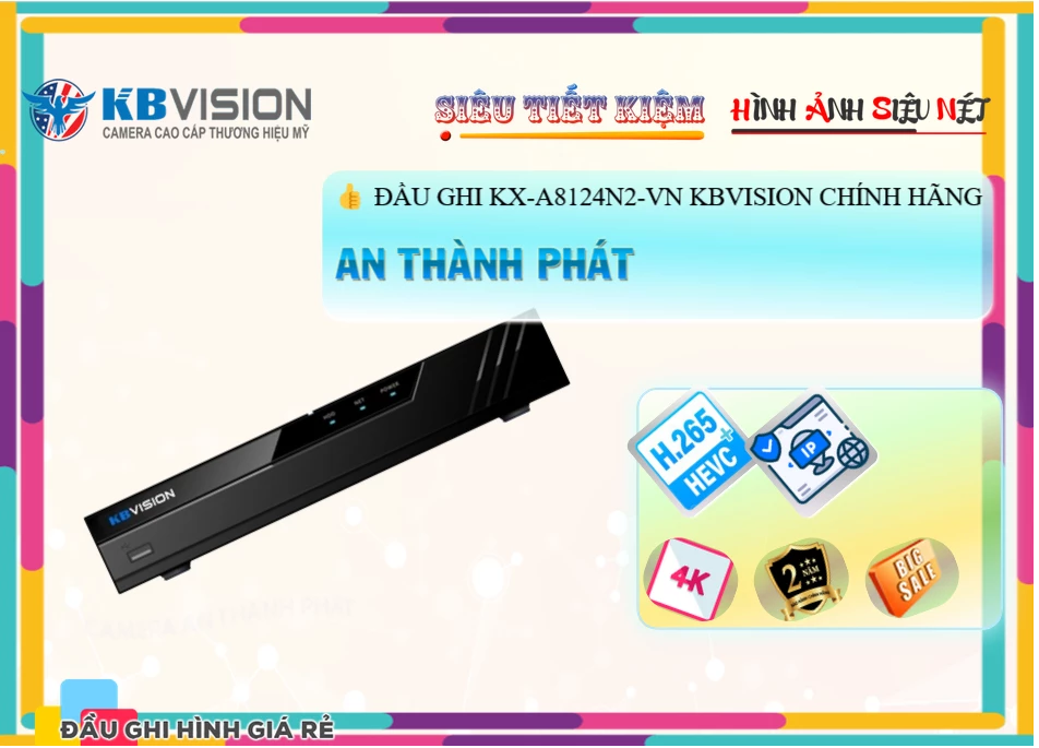 Đầu Thu KTS KBvision KX-A8124N2-VN,thông số KX-A8124N2-VN, Công Nghệ IP KX-A8124N2-VN Giá rẻ,KX A8124N2 VN,Chất Lượng