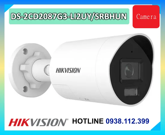 DS-2CD2087G3-LI2UY/SRBHUN, Camera Hikvision DS-2CD2087G3-LI2UY/SRBHUN, Báo giá DS-2CD2087G3-LI2UY/SRBHUN, Camera DS-2CD2087G3-LI2UY/SRBHUN 8MP ColorVu, DS-2CD2087G3-LI2UY/SRBHUN HikAI-ISP, Camera DS-2CD2087G3-LI2UY/SRBHUN AI nhận diện người xe, DS-2CD2087G3-LI2UY/SRBHUN còi đèn báo động