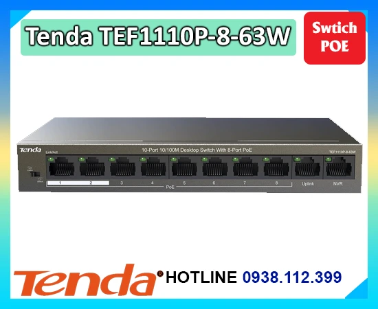 Tenda TEF1110P-8-63W Giá rẻ nhất,Giá Bán Tenda TEF1110P-8-63W,Tenda TEF1110P-8-63W tốt nhất,Tenda TEF1110P-8-63W bán rẻ, điểm nổi bật Tenda TEF1110P-8-63W, Tenda TEF1110P-8-63W giá rẻ đáng mua
