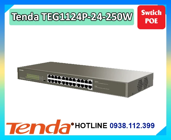 Lắp đặt camera Switch Giá Tốt Tenda TEG1124P-24-250W 