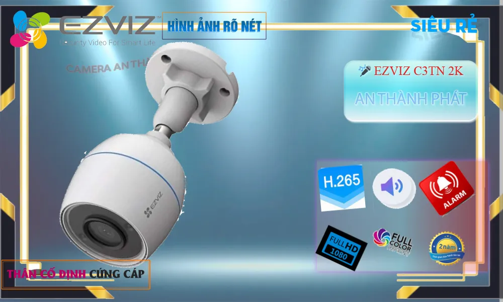 ✔️ Wifi Ezviz C3TN-2K Sắc Nét