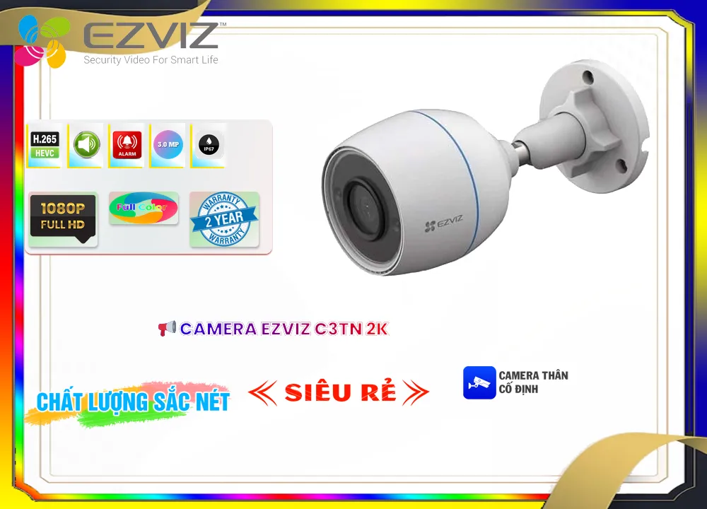 ✔️ Wifi Ezviz C3TN-2K Sắc Nét