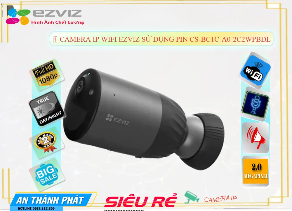 Camera Giá Rẻ Wifi Ezviz CS-BC1C-A0-2C2WPBDL Camera Giá Rẻ Wifi Ezviz CS-BC1C-A0-2C2WPBDL