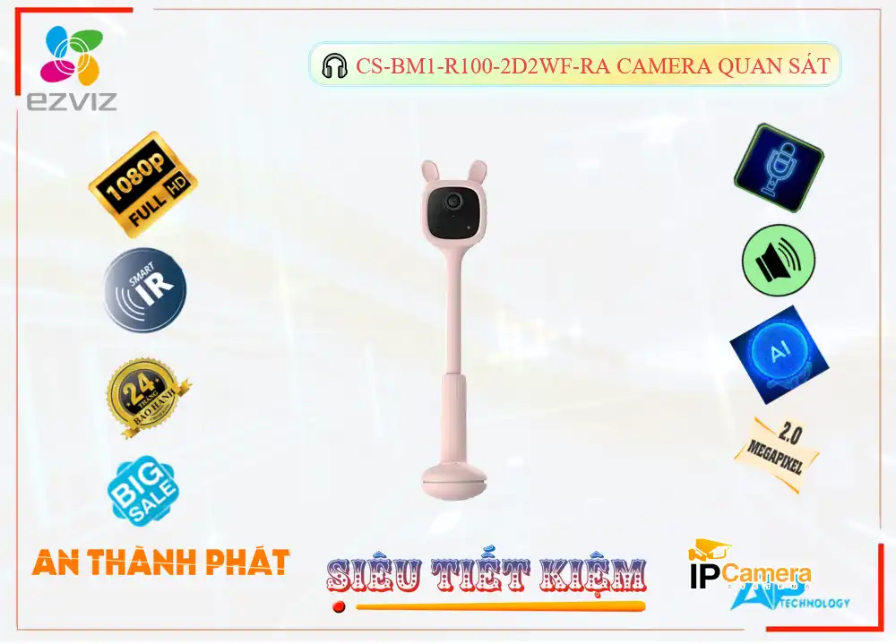 CS-BM1-R100-2D2WF-Ra Camera Với giá cạnh tranh Wifi Ezviz CS-BM1-R100-2D2WF-Ra Camera Với giá cạnh tranh Wifi Ezviz