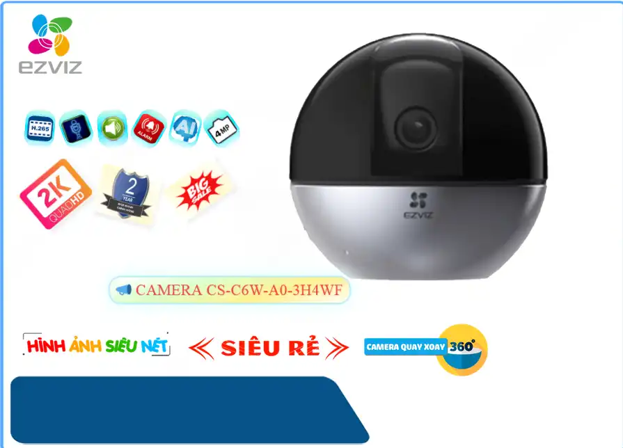 ✔ Camera  Wifi Ezviz CS-C6W-A0-3H4WF (C6W)