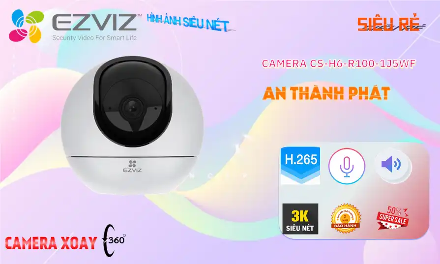 CS-H6-R100-1J5WF (H6 5MP) Camera An Ninh Sắt Nét
