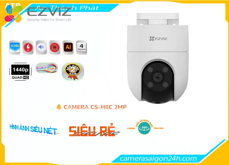 ❂  CS-H8C 2MP Camera  Wifi Ezviz Thiết kế Đẹp