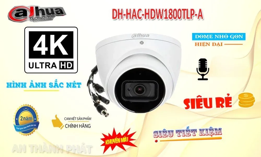 DH-HAC-HDW1800TLP-A camera dahua tích hợp micro thu âm độ phân giải cao