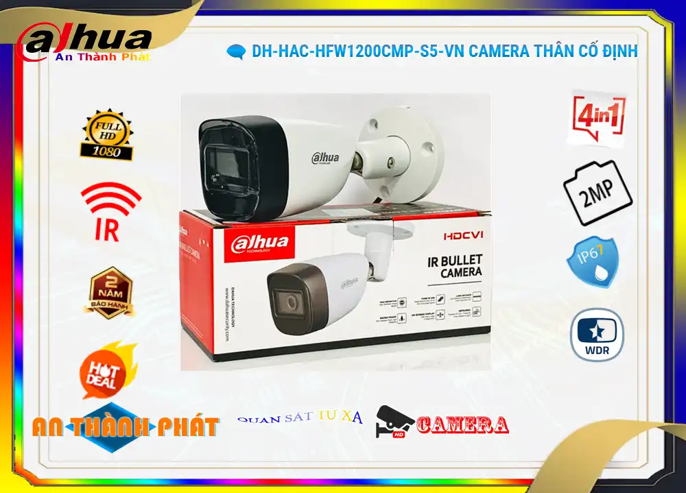 ❂ DH-HAC-HFW1200CMP-S5-VN Camera Với giá cạnh tranh Dahua ❂ DH-HAC-HFW1200CMP-S5-VN Camera Với giá cạnh tranh Dahua
