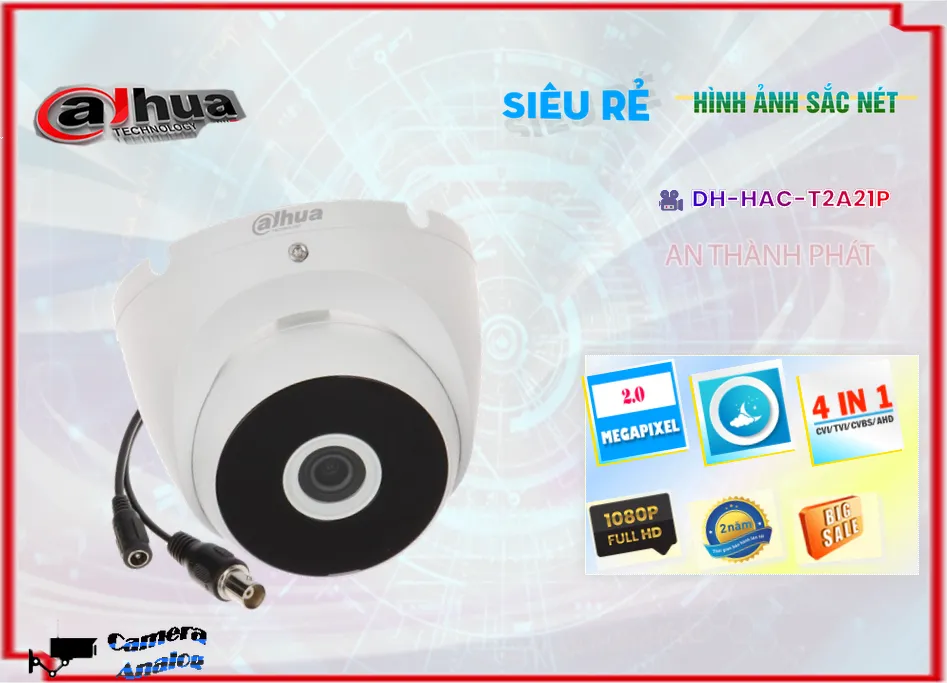 DH HAC T2A21P,Camera Giá Rẻ Dahua DH-HAC-T2A21P,Chất Lượng DH-HAC-T2A21P,Giá HD Anlog DH-HAC-T2A21P,phân phối