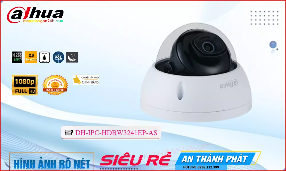 DH-IPC-HDBW3241EP-AS Sắc Nét Dahua DH-IPC-HDBW3241EP-AS Sắc Nét Dahua