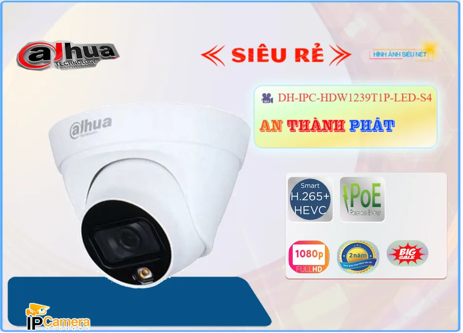 Camera Dahua DH-IPC-HDW1239T1P-LED-S4,Giá DH-IPC-HDW1239T1P-LED-S4,DH-IPC-HDW1239T1P-LED-S4 Giá Khuyến Mãi,bán