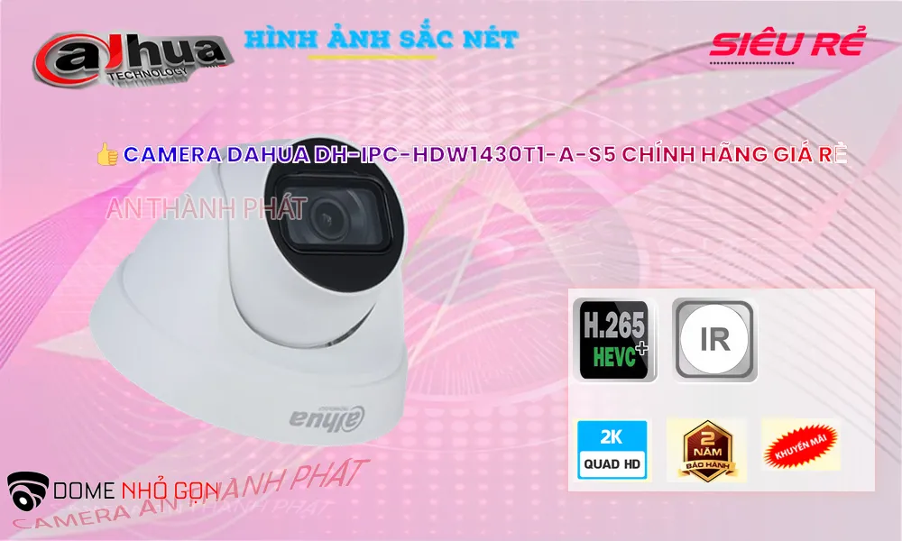 DH-IPC-HDW1430T1-A-S5 Camera An Ninh Thiết kế Đẹp