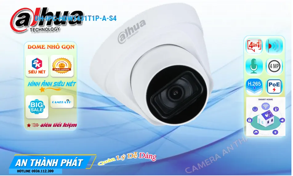 Camera Dahua DH-IPC-HDW1431T1P-A-S4 Camera Dahua DH-IPC-HDW1431T1P-A-S4