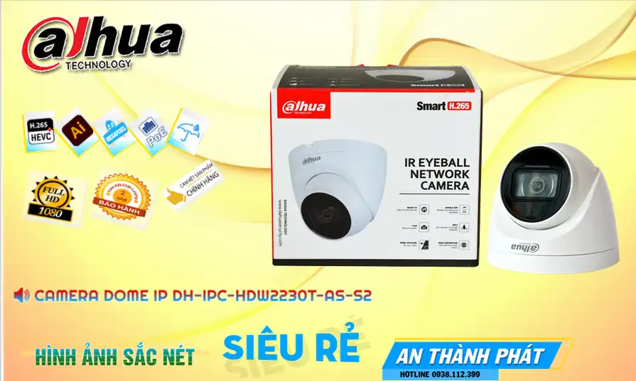 DH-IPC-HDW2230T-AS-S2 Camera Dahua ✪