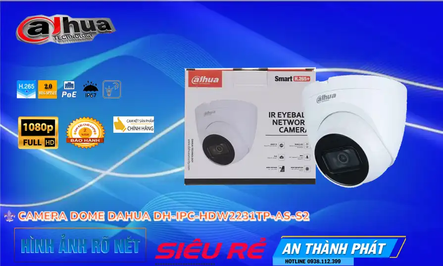 Camera Giá Rẻ Dahua DH-IPC-HDW2231TP-AS-S2