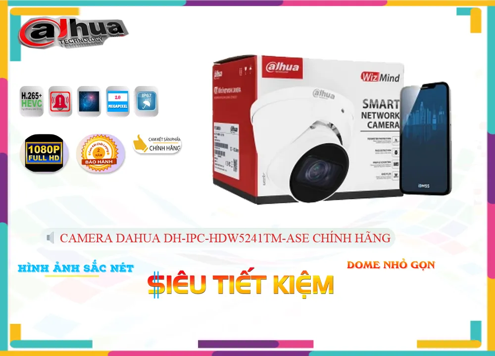 Camera Dahua DH-IPC-HDW5241TM-ASE,DH-IPC-HDW5241TM-ASE Giá Khuyến Mãi, IP DH-IPC-HDW5241TM-ASE Giá