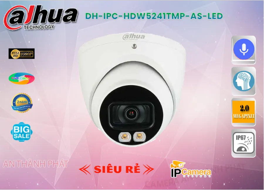 DH IPC HDW5241TMP AS LED,Camera IP Dahua DH-IPC-HDW5241TMP-AS-LED,Chất Lượng DH-IPC-HDW5241TMP-AS-LED,Giá Cấp Nguồ Qua