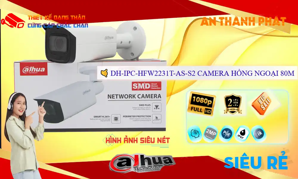 Camera Dahua DH-IPC-HFW2231T-AS-S2