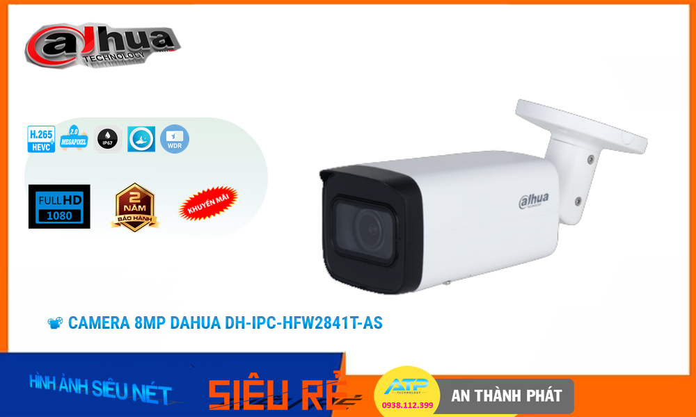 DH IPC HFW2841T AS,DH-IPC-HFW2841T-AS Camera đang khuyến mãi Dahua,DH-IPC-HFW2841T-AS Giá rẻ, IP POEDH-IPC-HFW2841T-AS