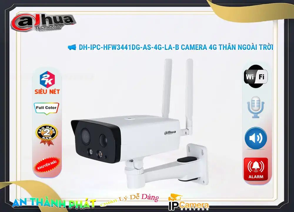 Camera DH-IPC-HFW3441DG-AS-4G-LA-B Giá rẻ ✨