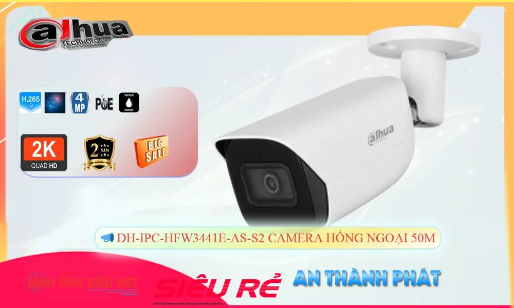DH-IPC-HFW3441E-AS-S2 Camera  Dahua Chức Năng Cao Cấp