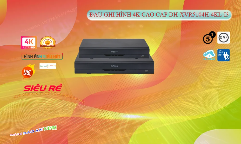 ➠  DH-XVR5104H-4KL-I3 sắc nét Dahua