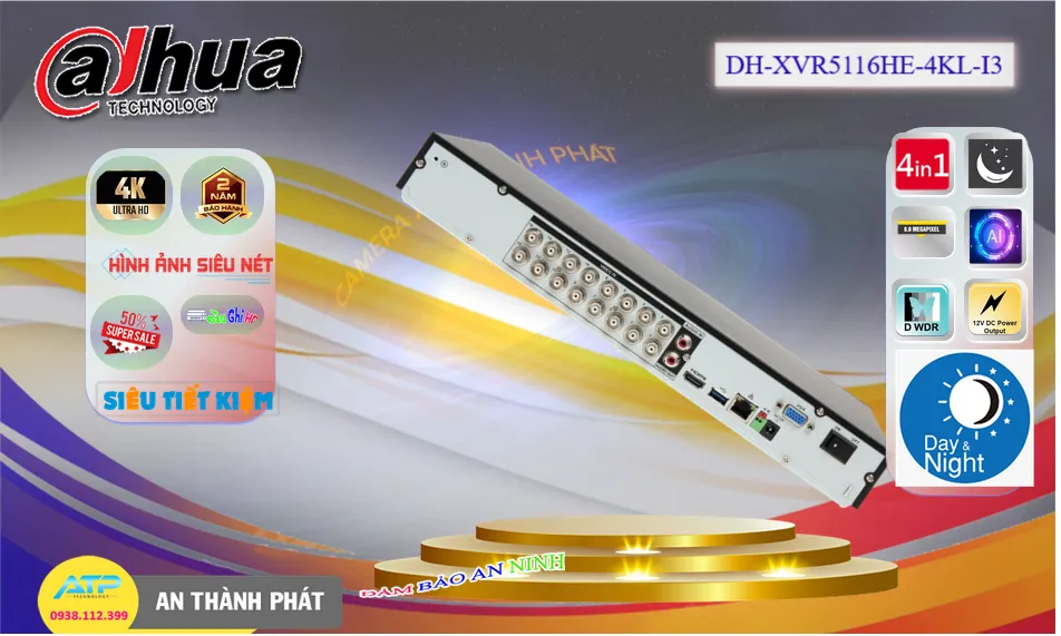 ✪  Đầu Thu KTS Dahua DH-XVR5116HE-4KL-I3 Giá rẻ