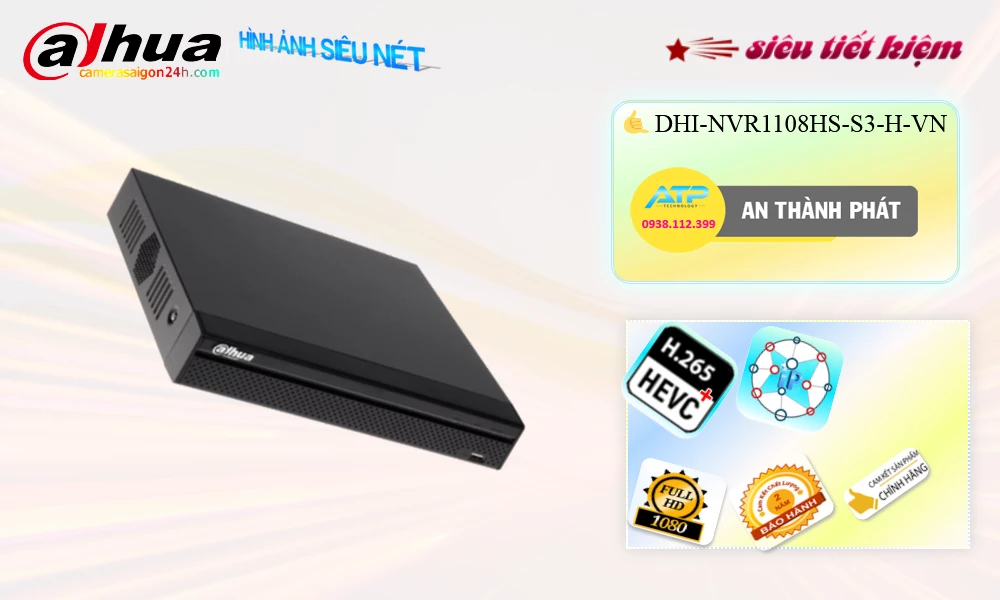 Đầu Ghi DHI-NVR1108HS-S3/H-VN Giá rẻ Đầu Ghi DHI-NVR1108HS-S3/H-VN Giá rẻ