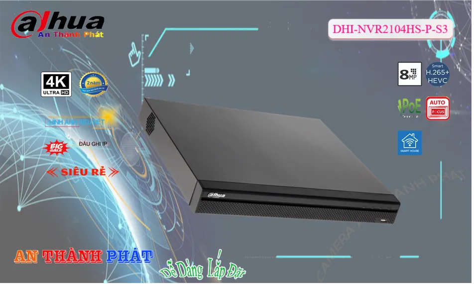 Dahua DHI-NVR2104HS-P-S3 Hình Ảnh Đẹp