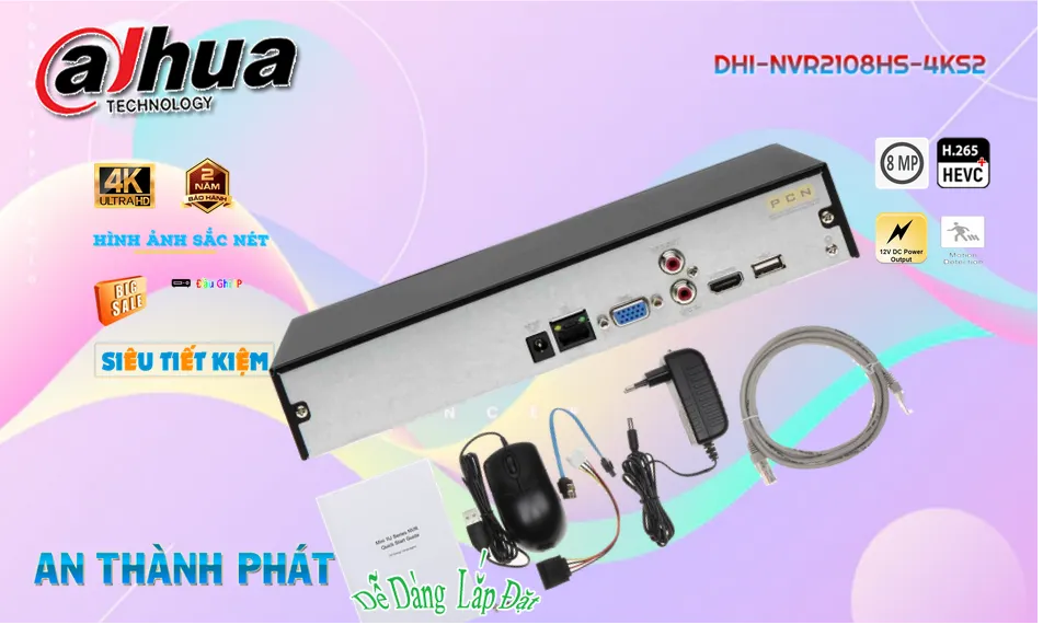 Đầu Ghi DHI-NVR2108HS-4KS2 Chức Năng Cao Cấp Đầu Ghi DHI-NVR2108HS-4KS2 Chức Năng Cao Cấp