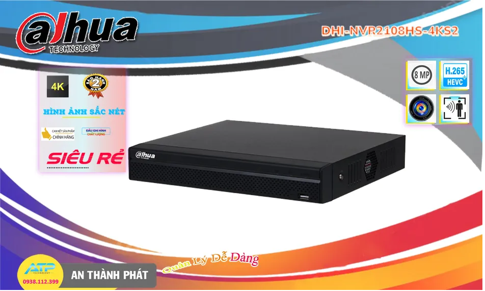 Đầu Ghi DHI-NVR2108HS-4KS2 Chức Năng Cao Cấp Đầu Ghi DHI-NVR2108HS-4KS2 Chức Năng Cao Cấp