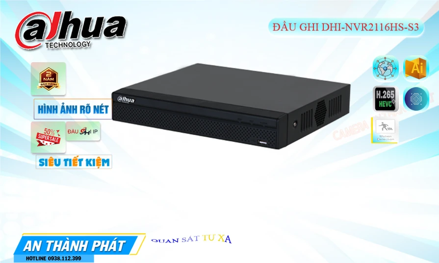 Đầu Ghi Dahua Thiết kế Đẹp DHI-NVR2116HS-S3 Đầu Ghi Dahua Thiết kế Đẹp DHI-NVR2116HS-S3