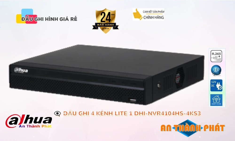 DHI-NVR4104HS-4KS3 Đầu ghi Camera Dahua DHI-NVR4104HS-4KS3 Đầu ghi Camera Dahua