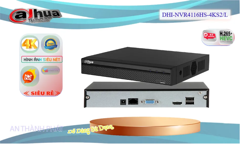 Đầu Ghi Camera DHI-NVR4116HS-4KS2L Dahua giá rẻ chất lượng cao