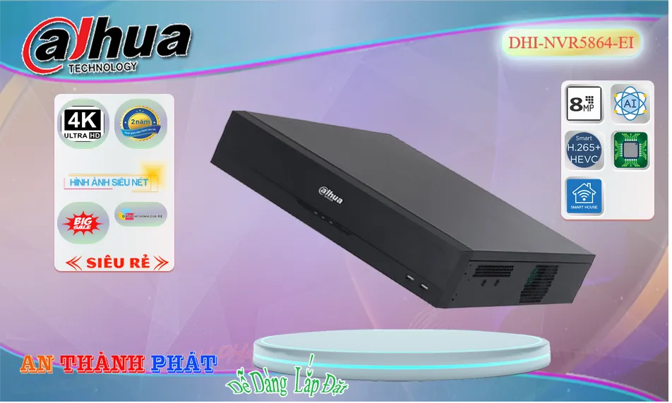 Đầu Thu KTS Dahua DHI-NVR5864-EI Công Nghệ Mới Đầu Thu KTS Dahua DHI-NVR5864-EI Công Nghệ Mới