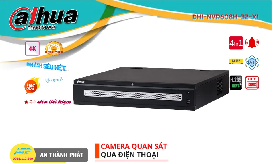 ✓ Đầu Ghi Dahua Thiết kế Đẹp DHI-NVR608H-32-XI ✓ Đầu Ghi Dahua Thiết kế Đẹp DHI-NVR608H-32-XI