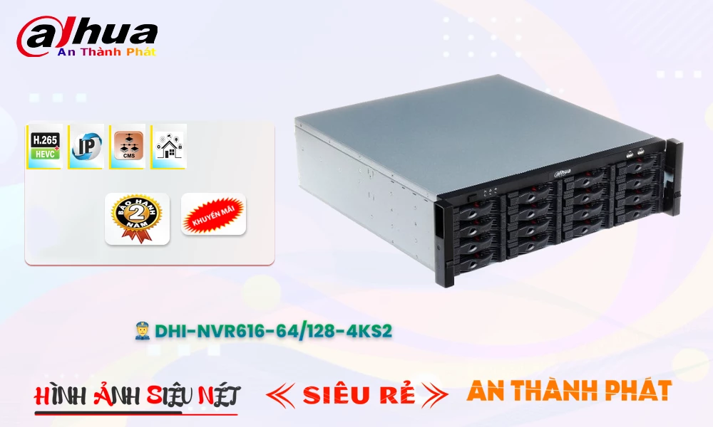 Đầu Thu DHI-NVR616-64-128-4KS2 Dahua Đầu Thu DHI-NVR616-64-128-4KS2 Dahua