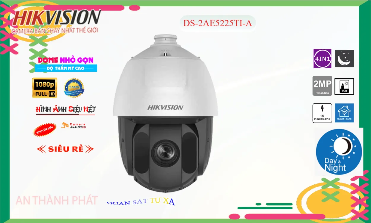 Hikvision DS-2AE5225TI-A Sắc Nét Hikvision DS-2AE5225TI-A Sắc Nét