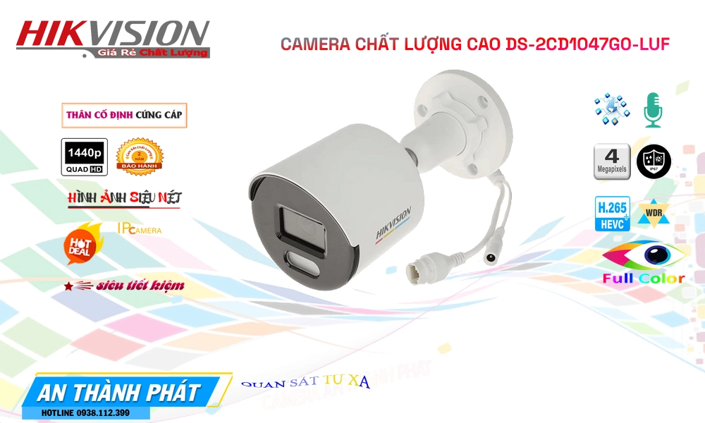 DS-2CD1047G0-LUF Camera HD IP Hikvision Chi phí phù hợp