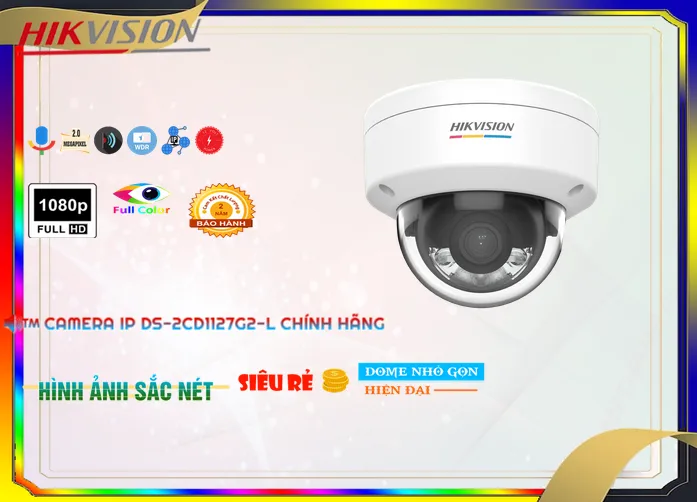 Camera Hikvision DS-2CD1127G2-L,Giá DS-2CD1127G2-L,DS-2CD1127G2-L Giá Khuyến Mãi,bán DS-2CD1127G2-L, HD IP