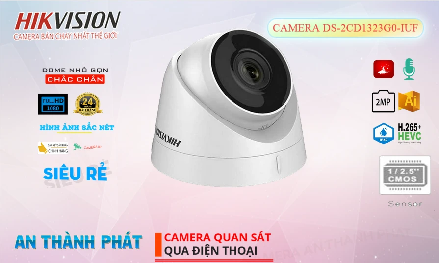 Camera Hikvision Chất Lượng DS-2CD1323G0-IUF Camera Hikvision Chất Lượng DS-2CD1323G0-IUF