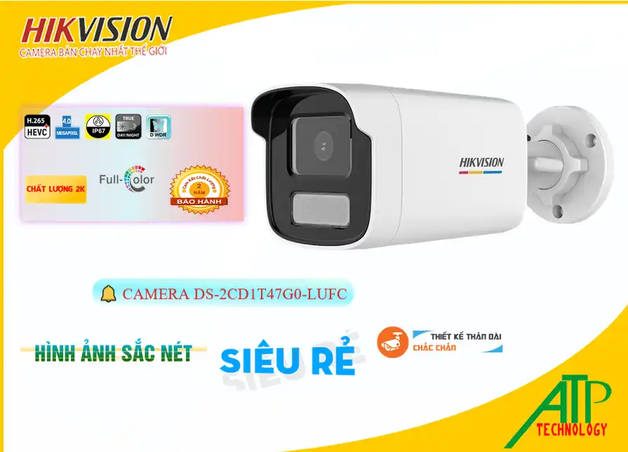 Camera Hikvision DS-2CD1T47G0-LUFC,DS-2CD1T47G0-LUFC Giá Khuyến Mãi, Công Nghệ IP DS-2CD1T47G0-LUFC Giá