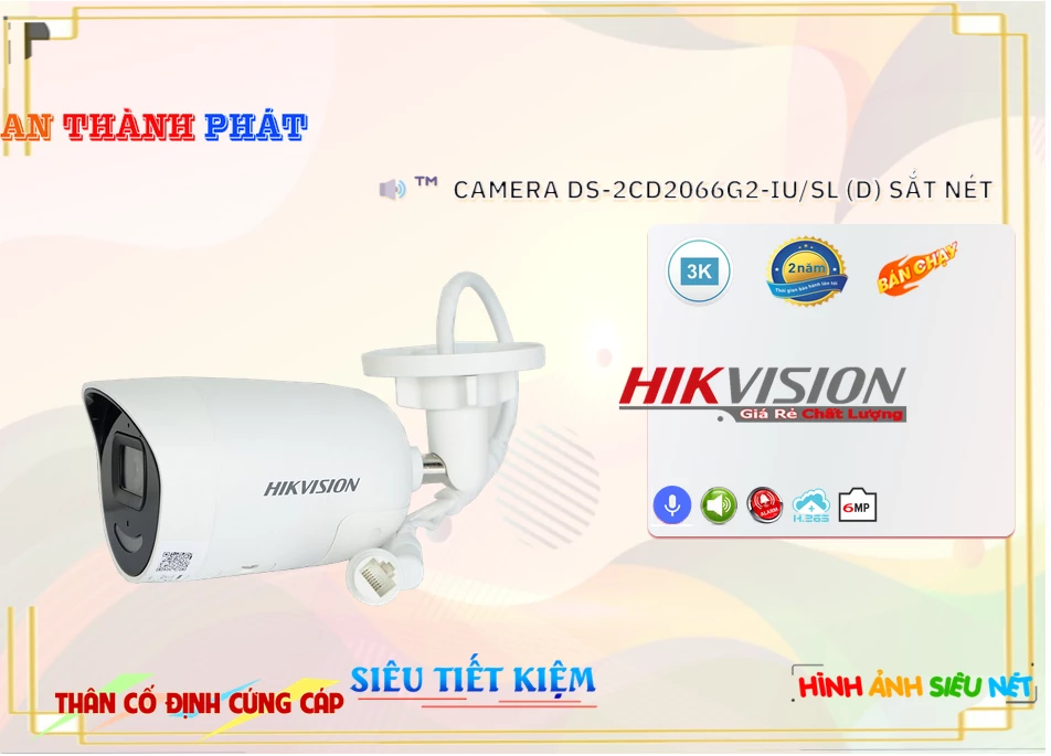 Camera Hikvision DS-2CD2066G2-IU/SL(D),DS-2CD2066G2-IU/SL(D) Giá Khuyến Mãi, Công Nghệ IP DS-2CD2066G2-IU/SL(D) Giá