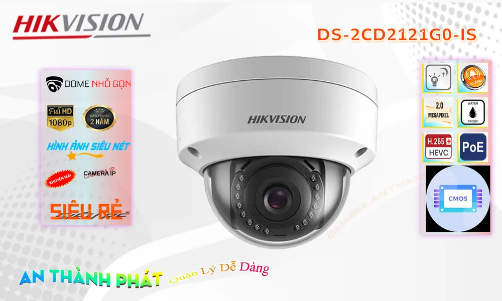 DS-2CD2121G0-IS Sắc Nét Hikvision ✪ DS-2CD2121G0-IS Sắc Nét Hikvision ✪