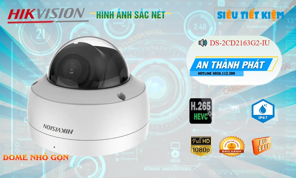 DS-2CD2163G2-IU Camera  Hikvision Mẫu Đẹp