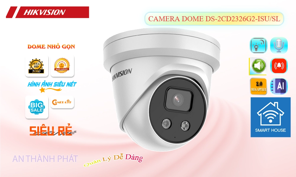 Camera  Hikvision DS-2CD2326G2-ISU-SL